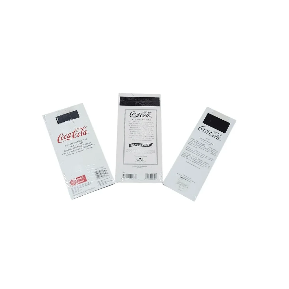 Vintage Coca-Cola Magnetic Memo Pad Set of 3 New Sealed Retro Kitchen‎ Decor